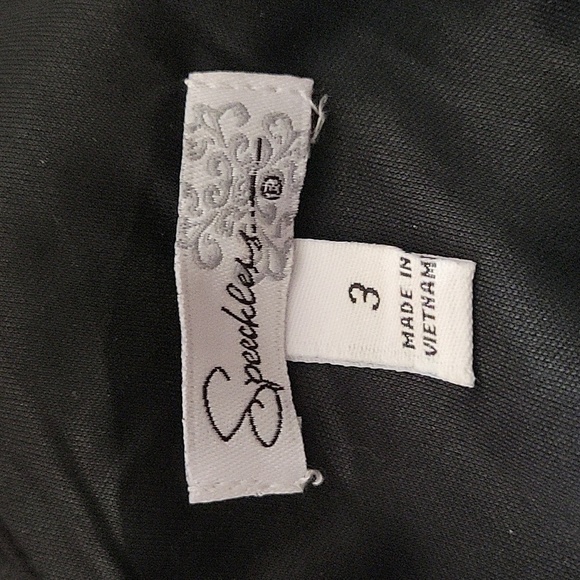 SPEECHLESS size 3 black and red floral one shoulder mini dress - Picture 3 of 5